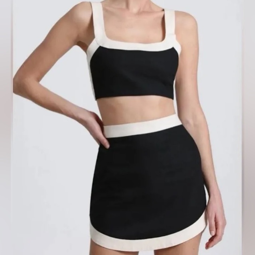7 For All Mankind Linen Skirt and Top Set